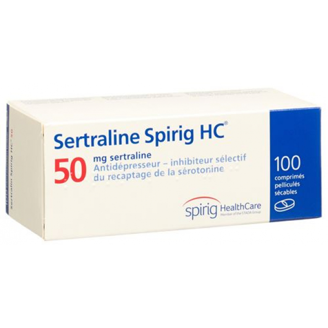 Сертралин Спириг HC 50 мг 100 таблеток покрытых оболочкой