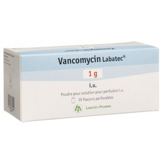Ванкомицин Лабатек сухое вещество 1 г 10 флаконов
