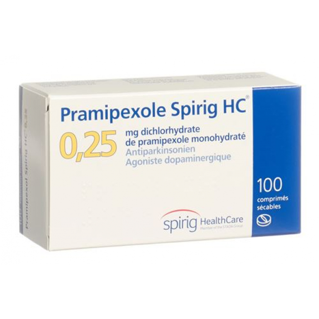 Прамипексол Спириг 0.25 мг 100 таблеток 