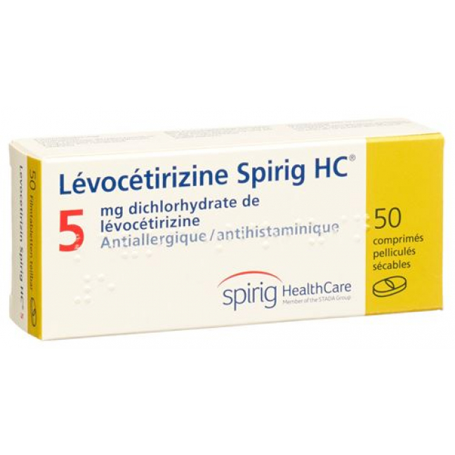 Левоцетиризин Спириг 5 мг 50 таблеток покрытых оболочкой