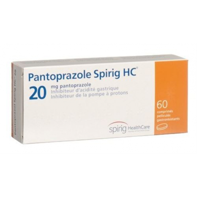 Пантопразол Спириг 20 мг 60 таблеток покрытых оболочкой  