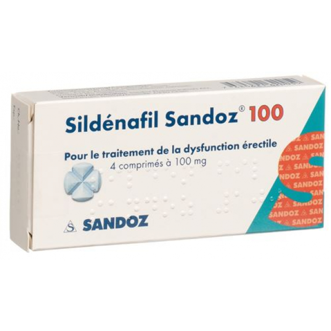 Силденафил Сандоз 100 мг 4 таблетки