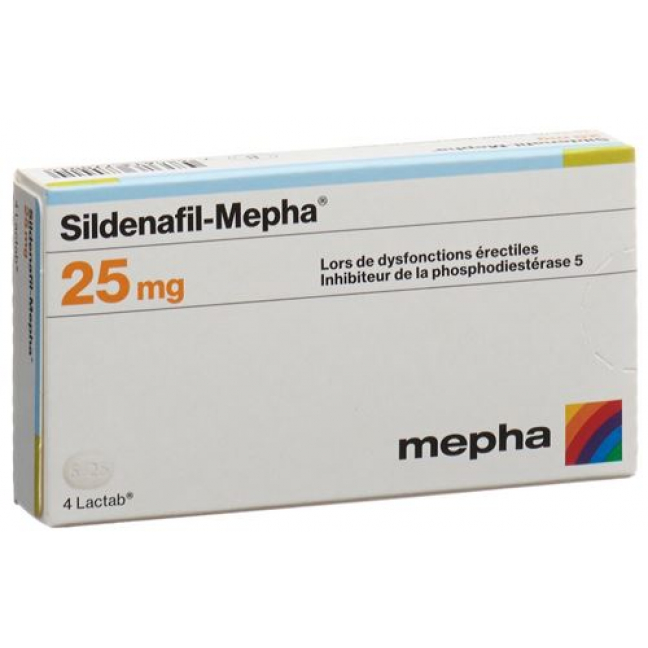 Силденафил Мефа 25 мг 4 таблетки покрытые оболочкой 