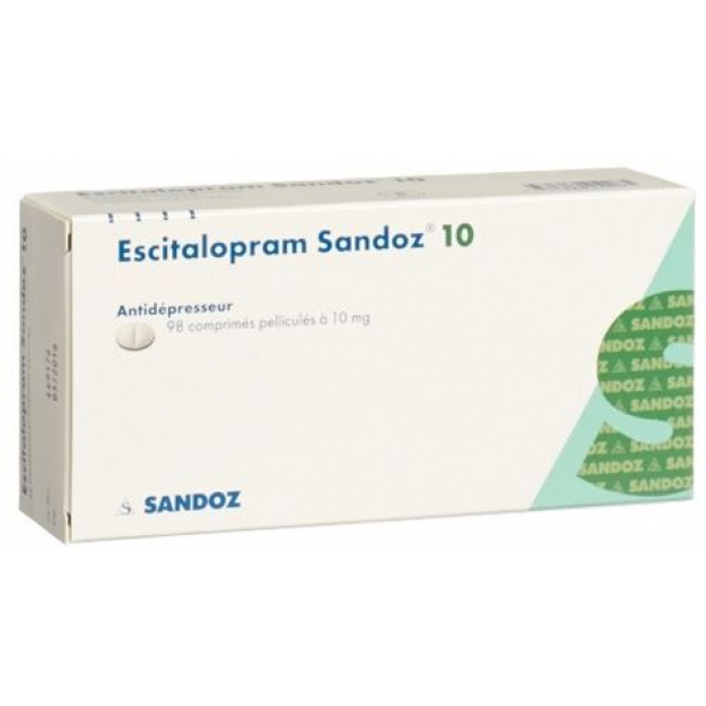 Эсциталопрам Сандоз 10 мг 98 таблеток покрытых оболочкой  