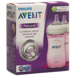 Avent Philips Naturnah-Flasche 2x 260мл Duo Rosa