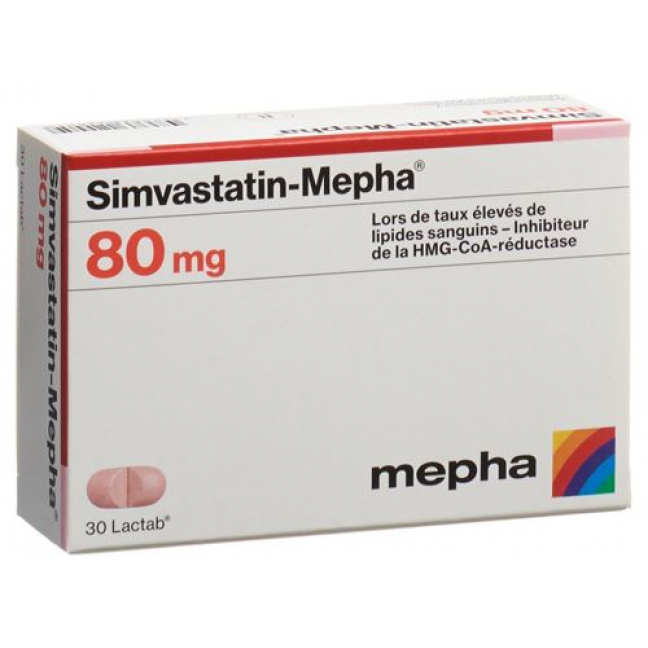 Симвастатин Мефа 80 мг 100 таблеток покрытых оболочкой