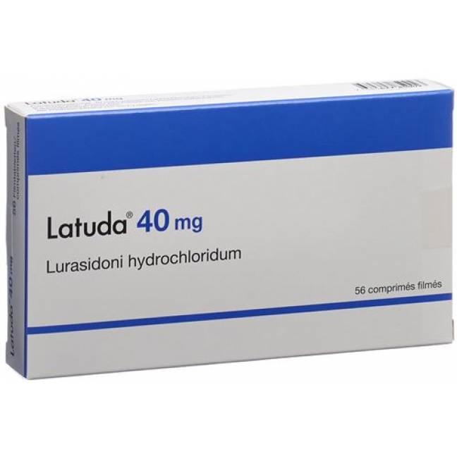 Латуда 40 мг 56 таблеток покрытых оболочкой