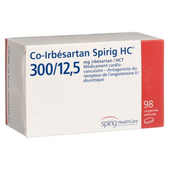 Ко-Ирбесартан Спириг 300/12,5 мг 98 таблеток покрытых оболочкой