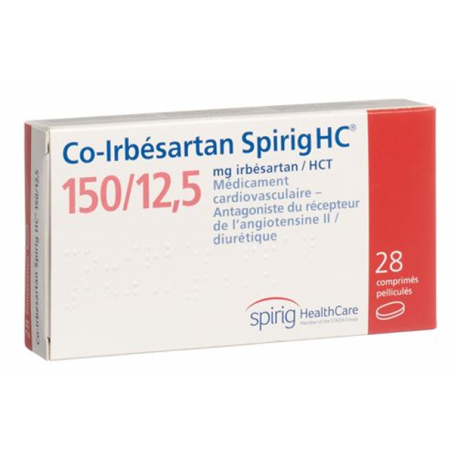 Ко-Ирбесартан Спириг 150/12,5 мг 28 таблеток покрытых оболочкой