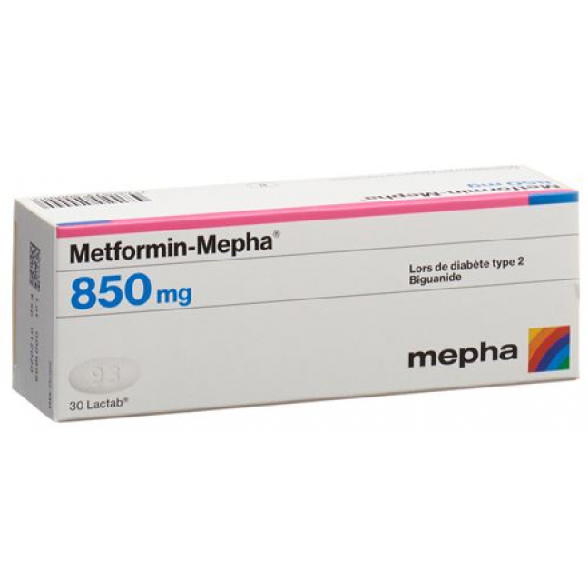 Метформин Мефа 850 мг 30 таблеток покрытых оболочкой 