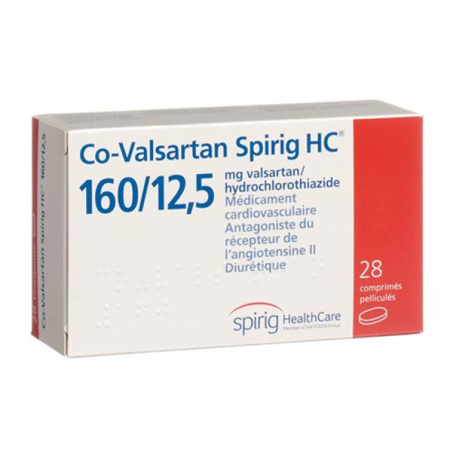 CO Валсартан Спириг 160/12.5 28 таблеток покрытых оболочкой  