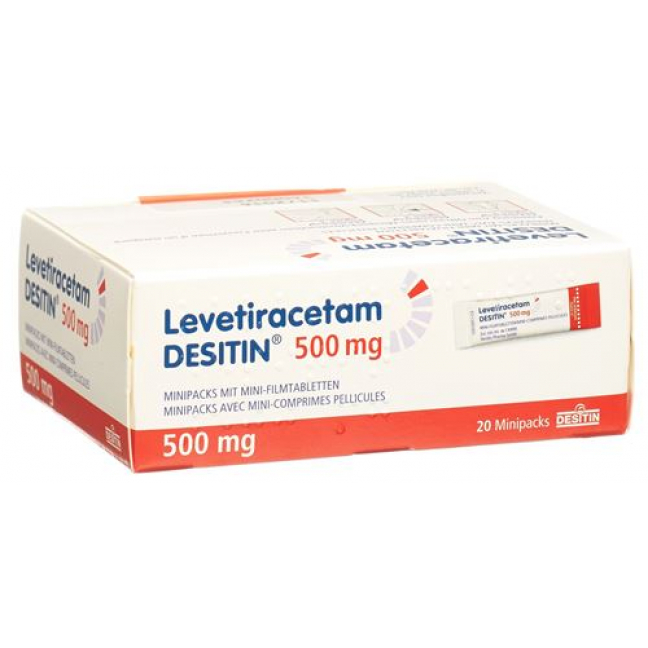 Леветирацетам Деситин 500 мг 20 мини-упаковок с мини-таблетками покрытыми оболочкой