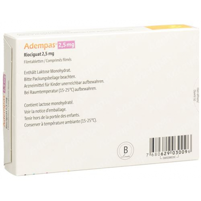 Адемпас 2,5 мг 42 таблетки покрытые оболочкой