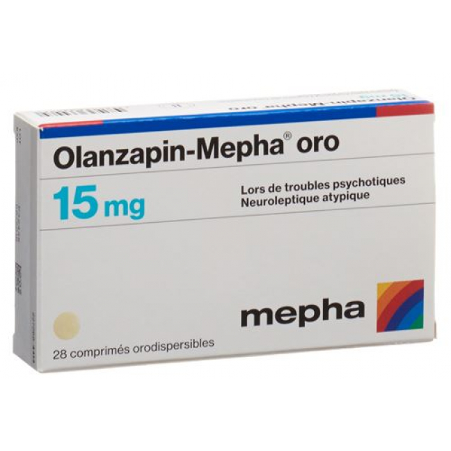 Оланзапин Мефа Oрo 15 мг 98 ородиспергируемых таблеток 
