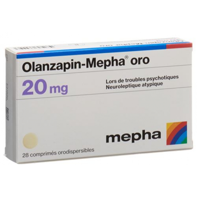 Оланзапин Мефа Oрo 20 мг 98 ородиспергируемых таблеток 