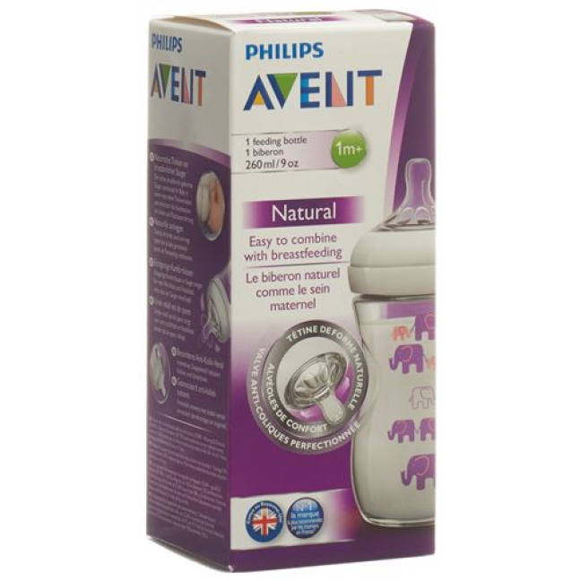 Avent Philips Naturnah бутылка 260мл Deko Violett