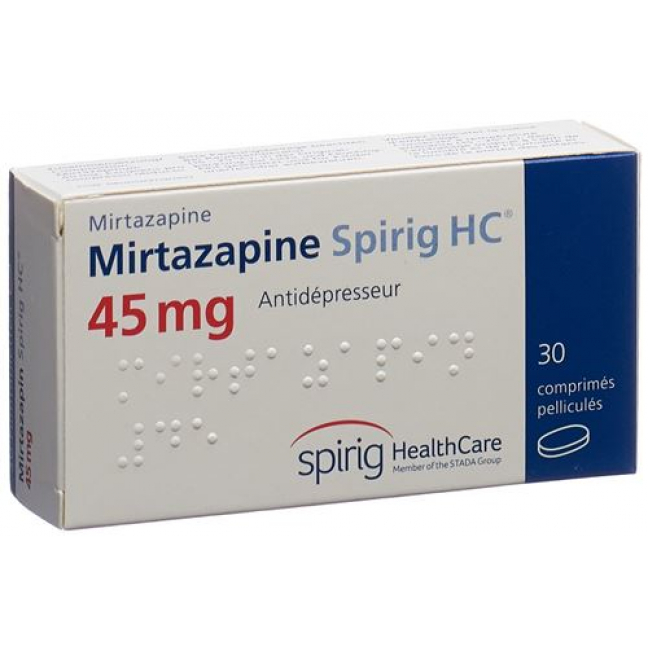 Миртазапин Спириг 45 мг 30 таблеток покрытых оболочкой  