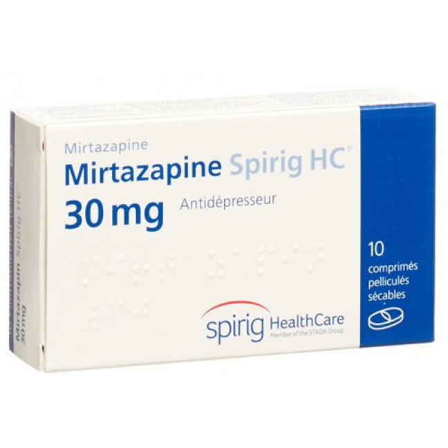 Миртазапин Спириг 30 мг 10 таблеток покрытых оболочкой