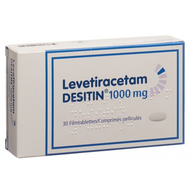 Леветирацетам Деситин 1000 мг 30 таблеток покрытых оболочкой 