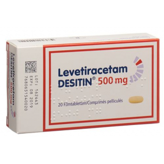 Леветирацетам Деситин 500 мг 20 таблеток покрытых оболочкой 