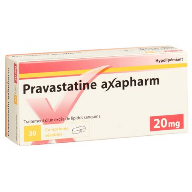 Правастатин Аксафарм 20 мг 30 таблеток