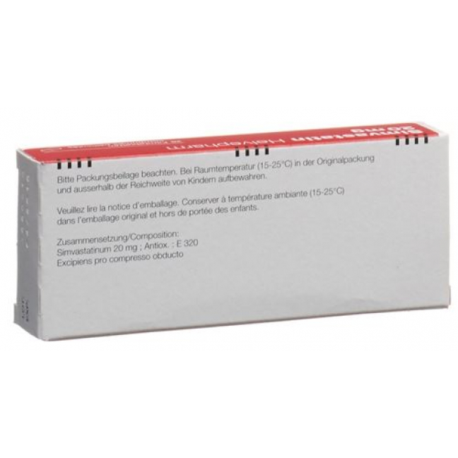 Симвастатин Хелвефарм 20 мг 28 таблеток покрытых оболочкой