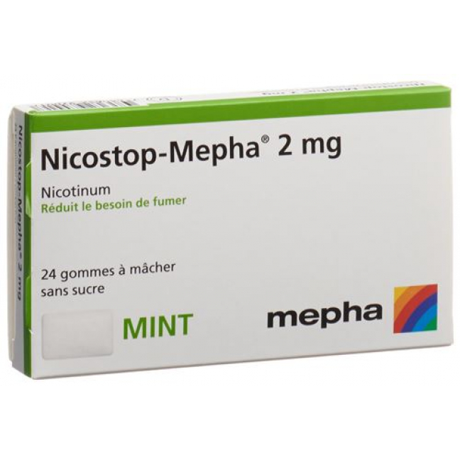 Никостоп Мефа мята 4 мг 24 жевательные пастилки 