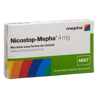 Никостоп Мефа мята 4 мг 24 жевательные пастилки 