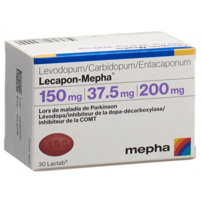 Лекапон Мефа 150 мг / 37,5 мг / 200 мг 100 таблеток покрытых оболочкой 