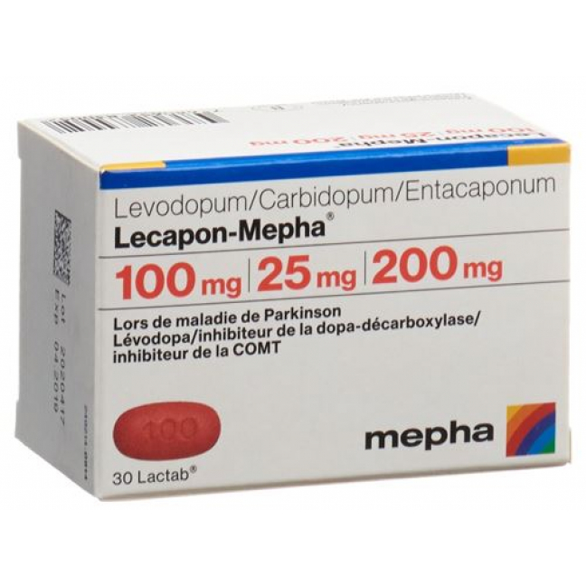 Лекапон Мефа 100 мг / 25 мг / 200 мг 100 таблеток покрытых оболочкой 