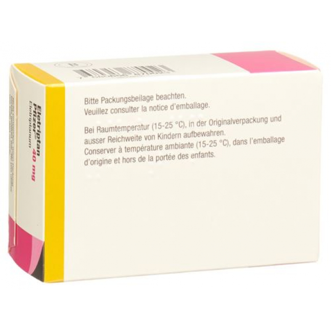 Элетриптан Пфайзер 40 мг 6 таблеток покрытых оболочкой