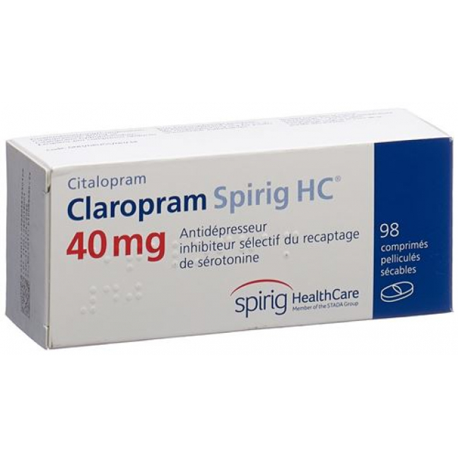 Кларопрам Спириг 40 мг 98 таблеток покрытых оболочкой