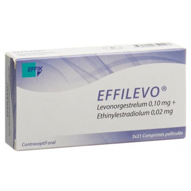 Эффилево 0,10 мг /  0,02 мг 3 x 21 таблетка покрытая оболочкой
