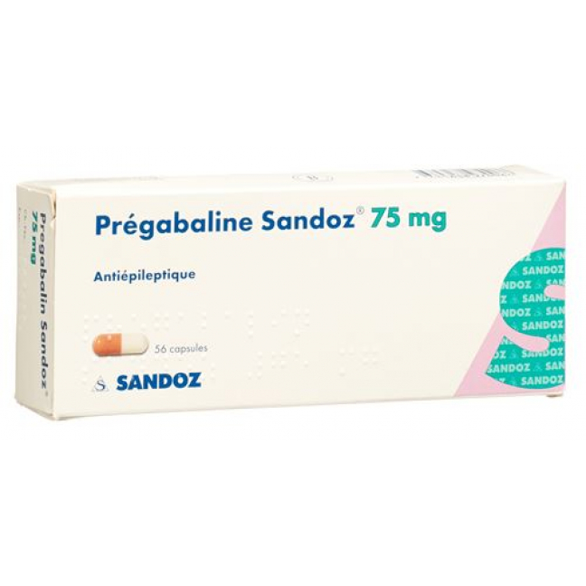 Прегабалин Сандоз 75 мг 56 капсул