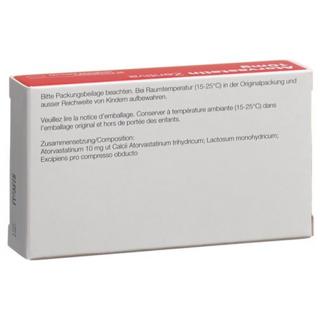 Аторвастатин Зентива 10 мг 30 таблеток покрытых оболочкой