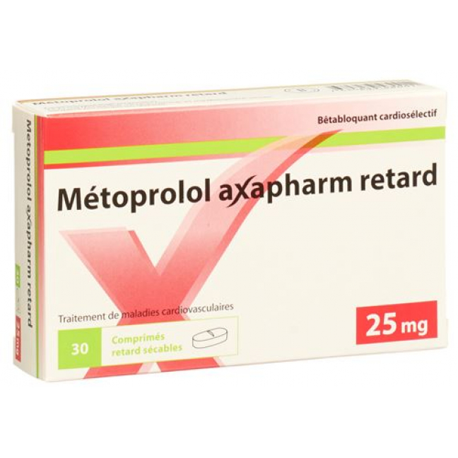 Metoprolol Axapharm 25 mg 30 Retard tablets