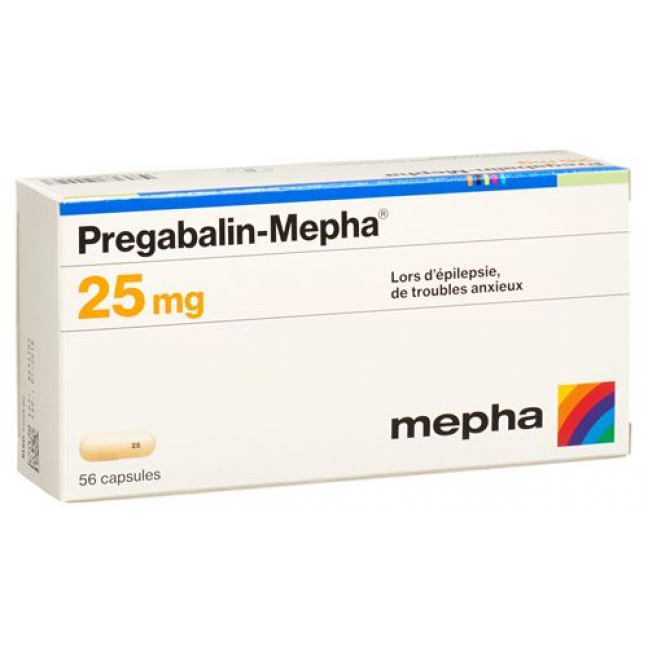 Прегабалин Мефа 25 мг 56 капсул