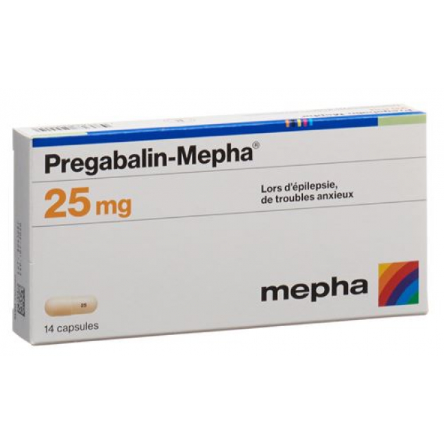 Прегабалин Мефа 25 мг 14 капсул