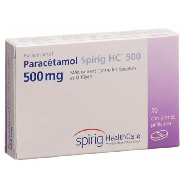 Парацетамол Спириг 500 мг 20 таблеток покрытых оболочкой