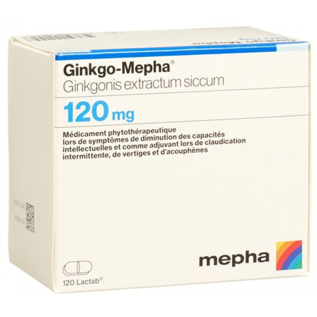 Гинкго Мефа 120 мг 120 таблеток покрытых оболочкой