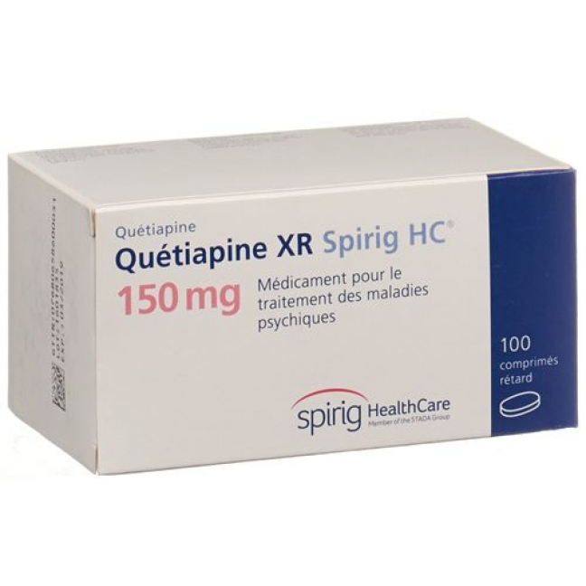 Кветиапин XR Спириг 150 мг 100 ретард таблеток