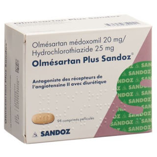 Олмесартан Плюс Сандоз 20/25 мг 98 таблеток покрытых оболочкой