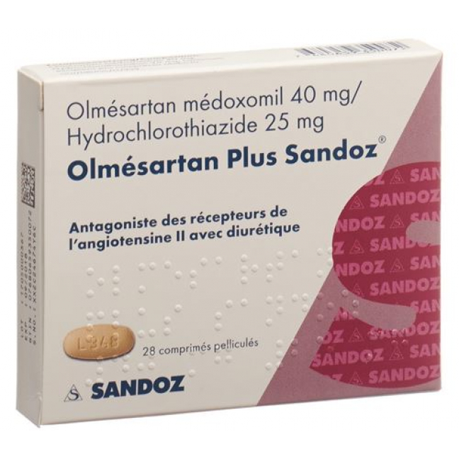 Олмесартан Плюс Сандоз 40/25 мг 28 таблеток покрытых оболочкой