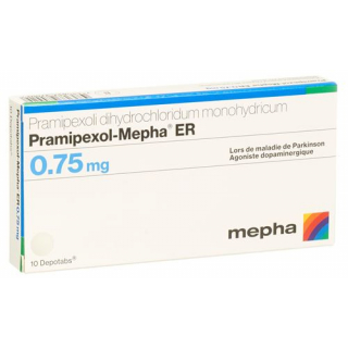 Прамипексол Мефа ER 0,75 мг 10 депо таблеток