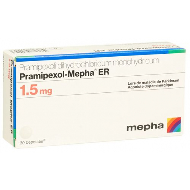 Прамипексол Мефа ER 1,5 мг 30 депо таблеток