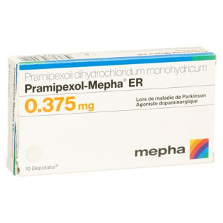 Прамипексол Мефа ER 0,375 мг 10 депо таблеток