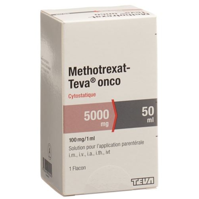 Methotrexate-Teva onco Inj Lös 5000 мг/50 мл Діаметр 50 мл Methotrexate-Teva onco Inj Lös 5000 мг/50 мл Діаметр 50 мл