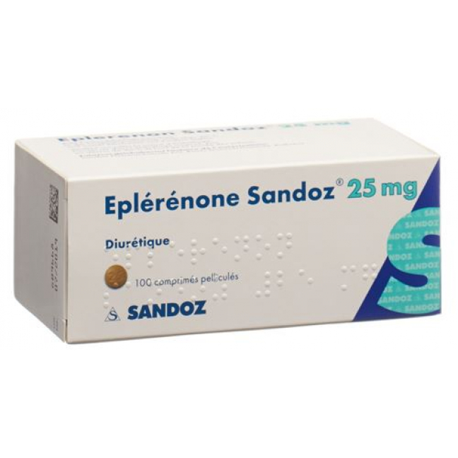 Эплеренон Сандоз 25 мг 100 таблеток покрытых оболочкой