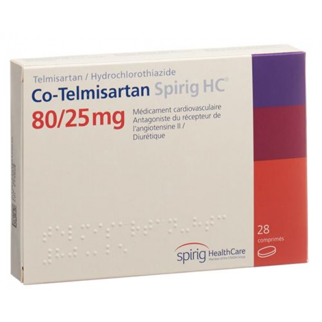 Ко-Телмисартан Спириг 80/25 мг 28 таблеток