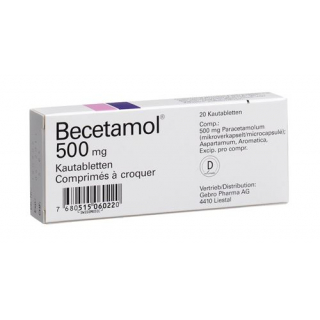 Бецетамол 500 мг 20 жевательных таблеток
